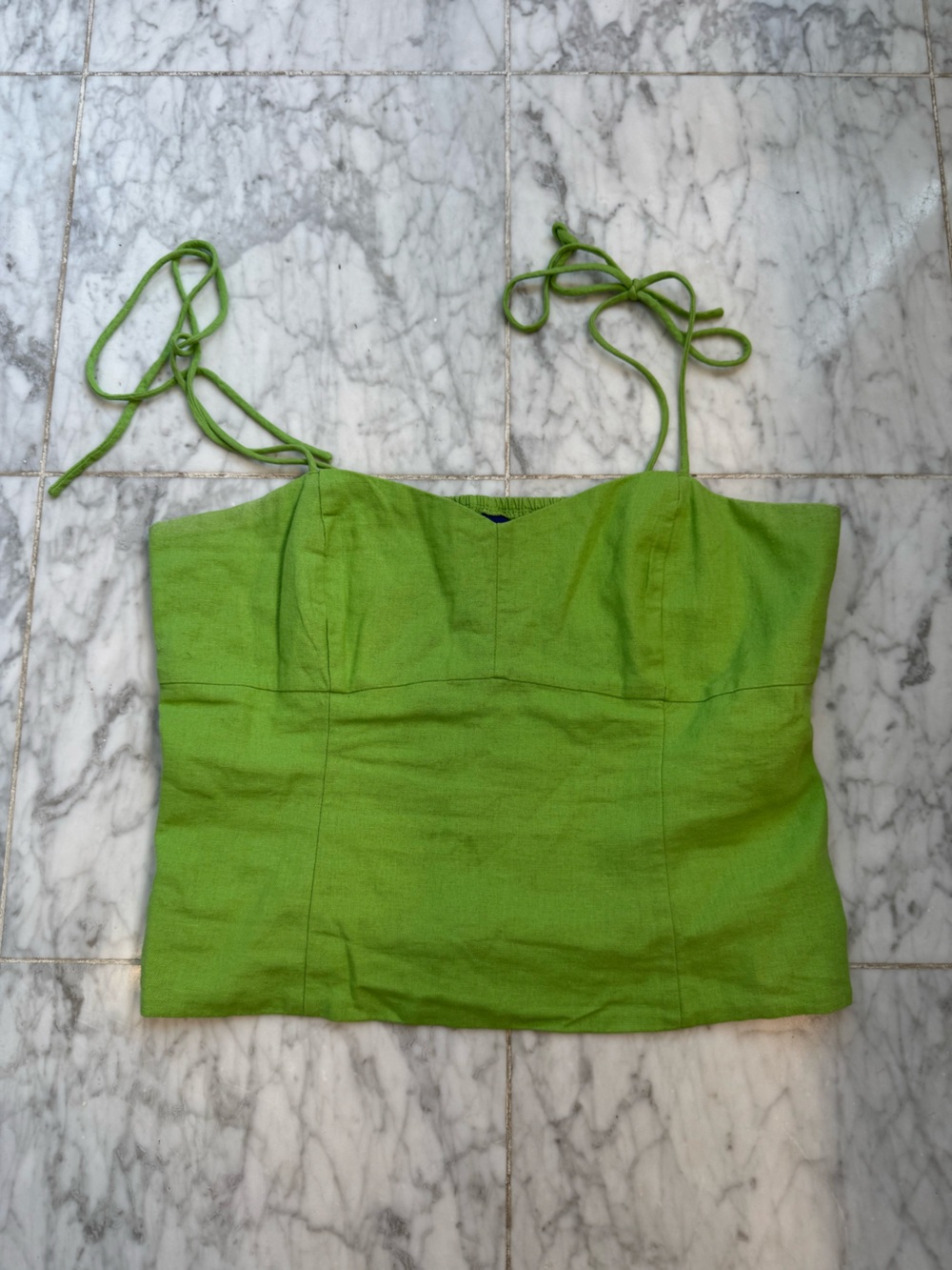 Old Navy Lime Green Tie-Strap Tank